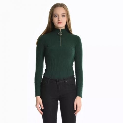 Pull col online fermeture eclair femme