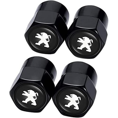 product_image_name-Generic-4 Bouchons de Valve avec Logo Peugeot Noir-4
