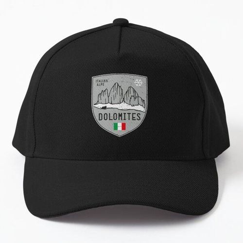 product_image_name-Generic-casquette personnalisée Emblème des montagnes des Dolomites en Italie  casquette noire unique-1