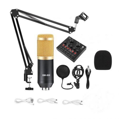 Generic Pack Microphone de Studio avec carte son V8 externe Bluetooth à  prix pas cher