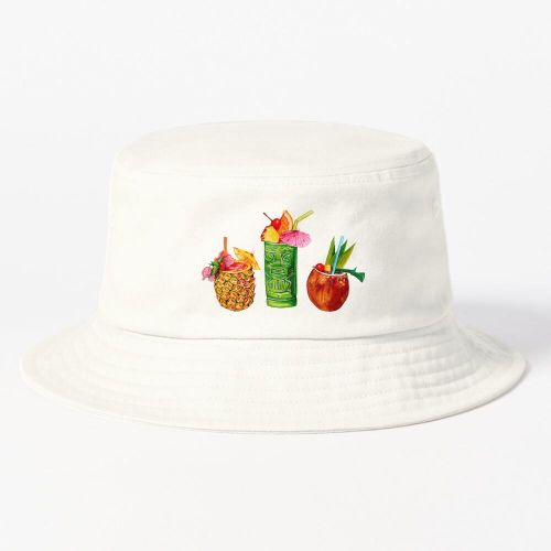 product_image_name-Generic-Motif de cocktail Tiki - Jaune bob blanc - design personnalisé unique-2