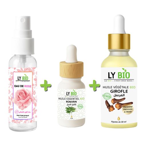 product_image_name-LY BIO-LYBIO PACK ماء الورد 100 مل + زيت إكليل الجبل الأساسي 10 مل + زيت القرنفل 50 مل - القطارة-1
