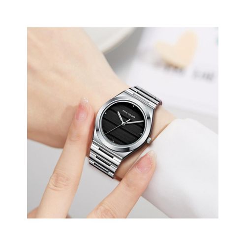 product_image_name-Generic-MINI FOCUS ساعة كوارتز نسائية، ساعة يد مقاومة للماء موضة الأعمال، تزيين الوقت العالمي، فولاذ مقاوم للصدأ-3