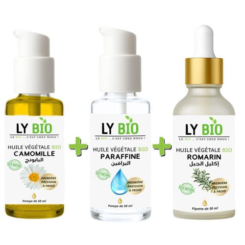 product_image_name-LY BIO-PACK HUILE CAMOMILLE 50ML - POMPE + HUILE PARAFFINE 50ML - POMPE + HUILE ROMARIN 50ml - PIPETTE-1
