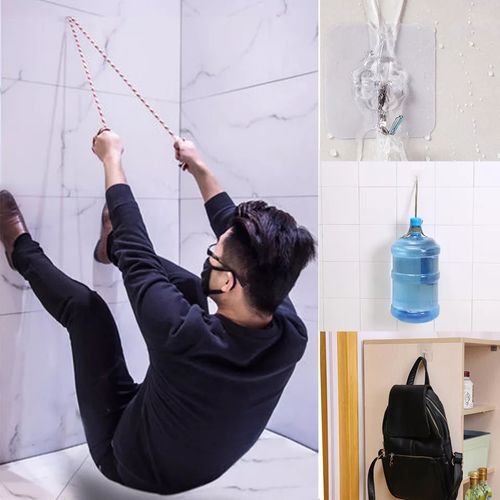 Generic 4 pièces Transparente Forte Auto-Adhésif Porte Cintres Muraux  Ventouse Mur Crochets Cintre Pour Cuisine Salle De Bain Accessoires à prix  pas cher