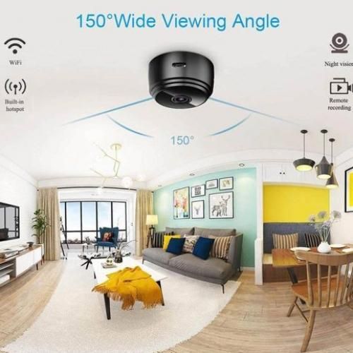 product_image_name-Generic-كاميرا مراقبة Mini 1080P HD WiFi IP ، جهاز أمان منزلي لاسلكي ، مع رؤية ليلية بالأشعة تحت الحمراء ودعم 360 درجة ، متوافق مع تطبيق الهاتف-3