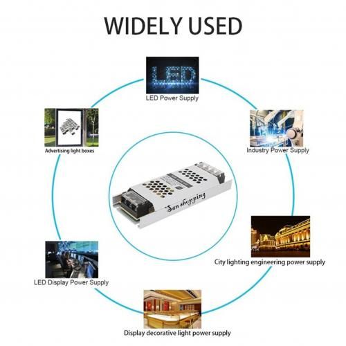 Transformateur LED 12V 60W, Transformateur 220V 12V 5A, AC à DC