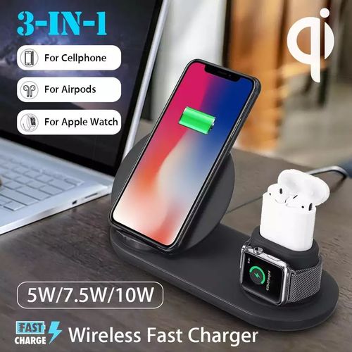 Charge rapide Chargeur sans fil pour Iphone XS XR XS Max 3 en 1