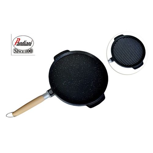 product_image_name-Pandiani-Poêle Double Face - Trois couches fonte Granit antiadhesif - Rond 28cm-1