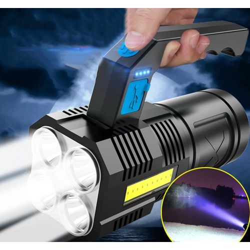 Generic Lampe de poche LED Rechargeable par USB projecteur Portable lumière  forte Avec 4 modes d'éclairage à prix pas cher