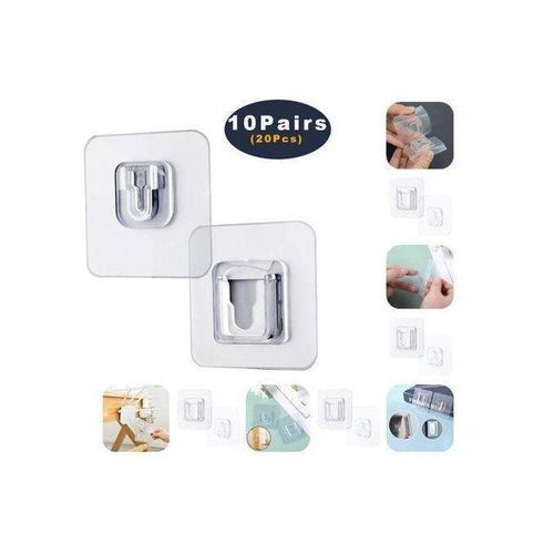 product_image_name-Generic-Crochets muraux adhésifs double face, 10 Pairs-1