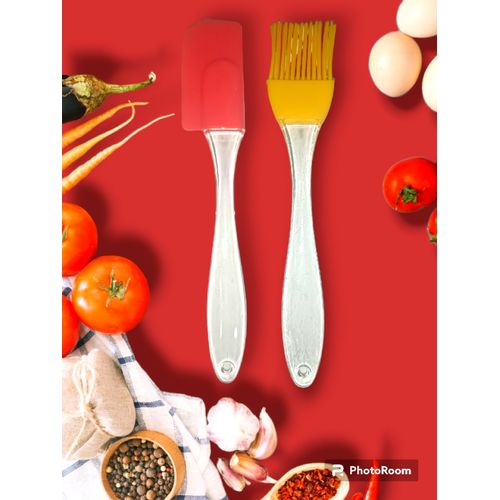 Generic Ensemble de Spatule à gateau + Pinceau/Brosse de cuisine