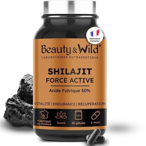 product_image_name-Beauty & Wild-شيلاجيت القوة النشطة، حمض الفولفيك 50% - حيوية، قدرة التحمل، الاسترداد، 90 كبسولة - صنع في فرنسا-1