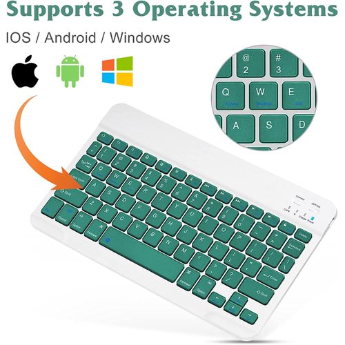 Generic Mini Clavier et Souris sans fil Bluetooth Pour PC, iPad,Téléphone, Tablette vert à prix pas cher