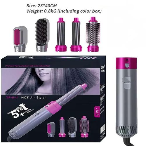 product_image_name-Generic-مجموعة أمشاط ساخنة لجهاز Dyson Airwrap - مكواة تجعيد احترافية 5 في 1 (مملس، فرشاة، تجفيف)-3