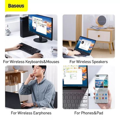 Baseus – adaptateur USB Bluetooth 5.1, Dongle récepteur pour PC