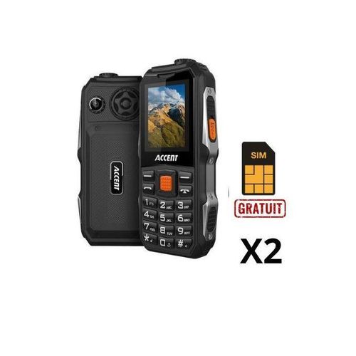 product_image_name-Generic-Accent Tank P18 Gsm 2in1 powerBankk 5000mAh 1.8pouces Caméra et Video Bluetooth, radio FM, torche-LED + Carte Sim Gratuite-1