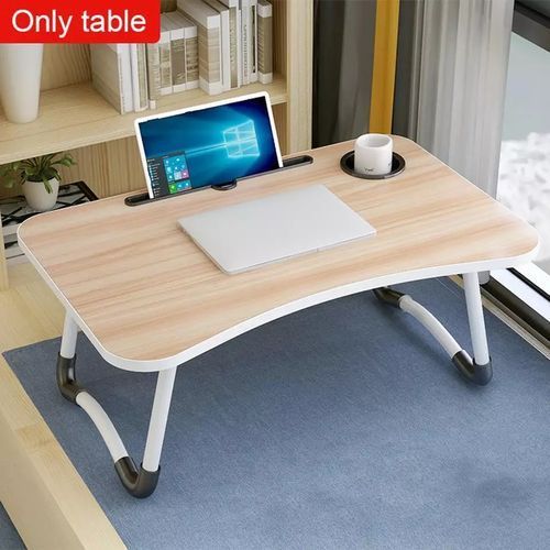 Generic Table d'ordinateur portable en bois pliable avec rangement à prix  pas cher