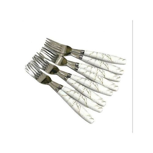 product_image_name-Generic-Pack 6 fourchettes de table en inoxydable avec poignée en marbre-2