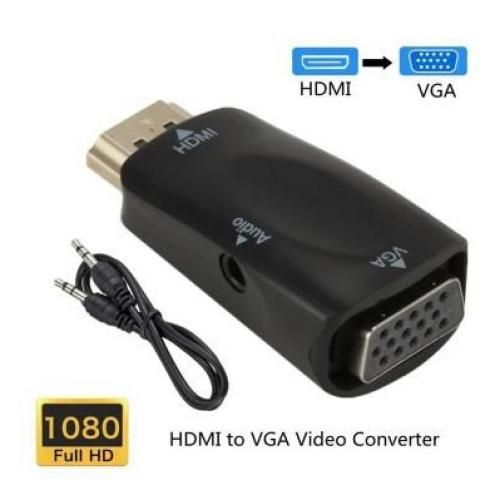 Adaptateur VGA mâle vers HDMI femelle, 1080P, Full HD