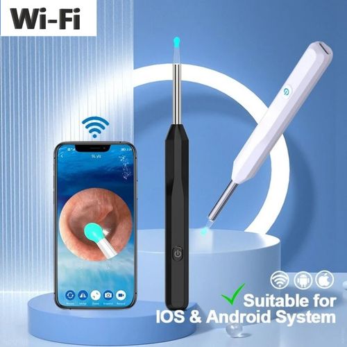 Generic Nettoyeur d'oreilles sans fil intelligent avec otoscope visuel avec  caméra pour iPhone,Android à prix pas cher