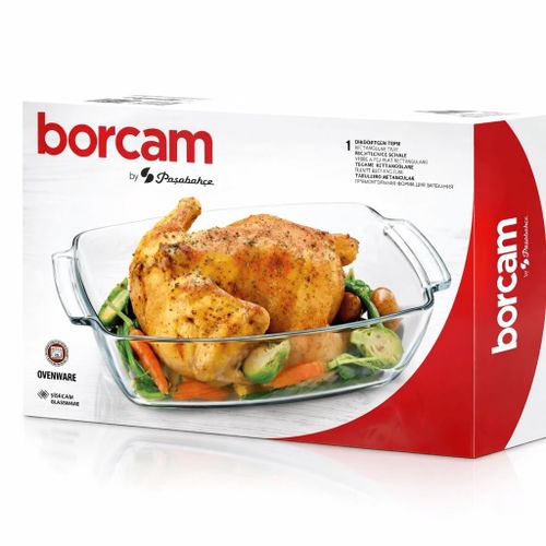 product_image_name-Borcam-Plat en verre rectangulaire pour four résistant à la chaleur Ovenware-3