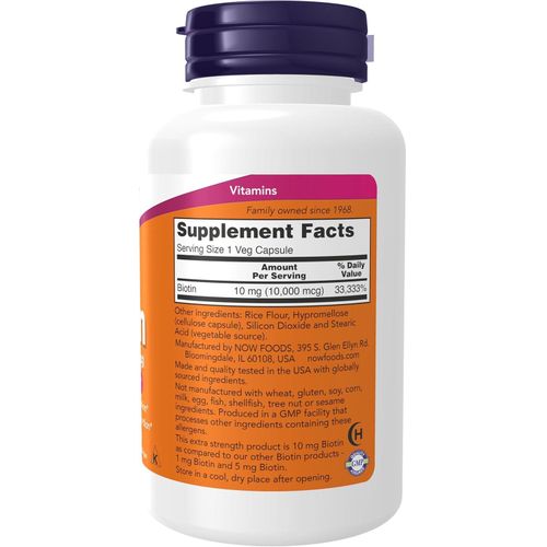 product_image_name-Now Foods-Biotine Puissance extrême 10 mg 120 capsules-2