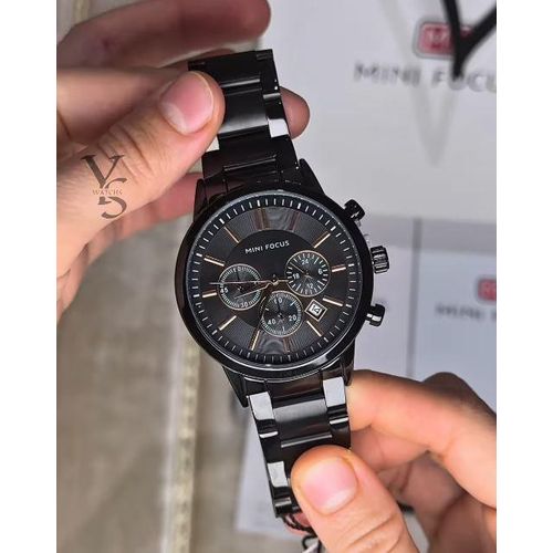 product_image_name-MINI FOCUS-Montres de dress pour hommes en acier inoxydable Chronographe de luxe Quartz Montre-bracelet Homme Full Black-3