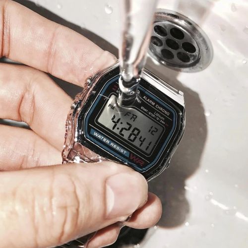 product_image_name-Casio-Montre Unisexe homme et femme Numérique Rétro-éclairage Bracelet en acier inoxydable -A168WA-1DF-8