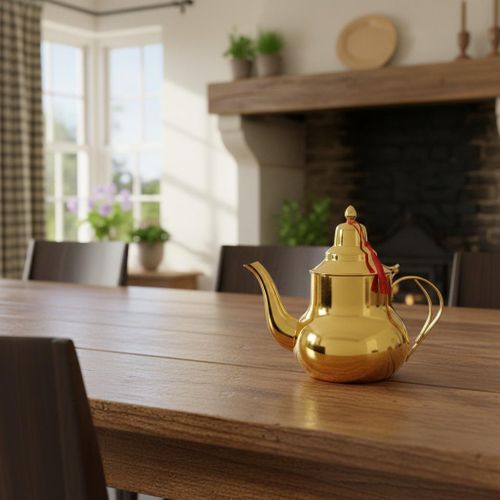 product_image_name-Generic-Théière Royale Traditionnelle en Acier Inoxydable - 0.6 Litre-1