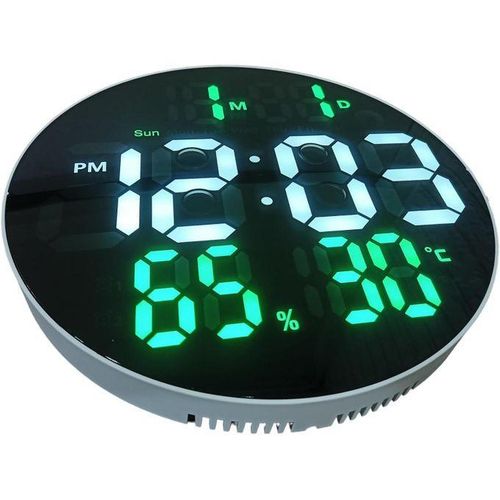 product_image_name-Generic-Horloge murale numérique avec télécommande, affichage de température et d'humidité, alarmes doubles et date, style moderne pour intérieur-4