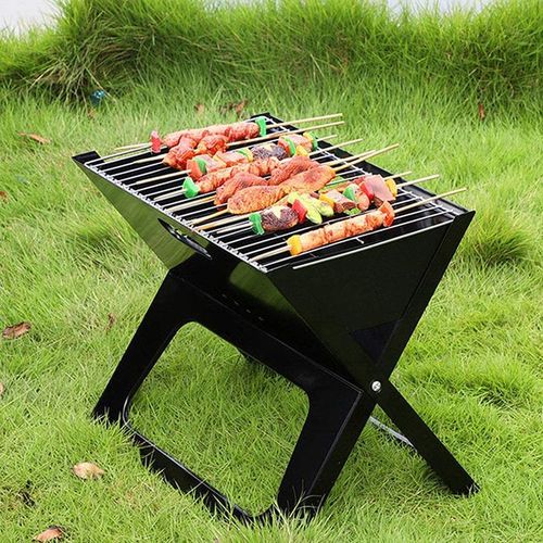 Barbecue à charbon de bois, barbecue portable en acier inoxydable