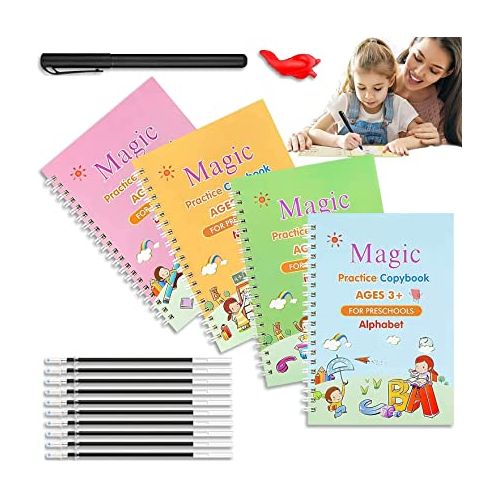 Generic 4 Livres Cahier d'enfant Réutilisable,Apprentissage Exercices  Ecriture (sank magique) à prix pas cher