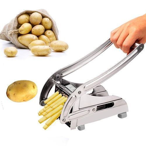 Trancheuse à pommes de terre, coupe-frites en acier inoxydable, pour hacher  les pommes