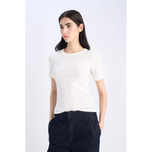 product_image_name-Defacto-Slim Fit Crew Neck Basic Casual Corduroy T-shirt-3