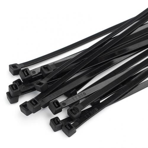 Generic Attache de câble en nylon plastique 100 PCS noir 4.8X400 anneau de  fixation à prix pas cher