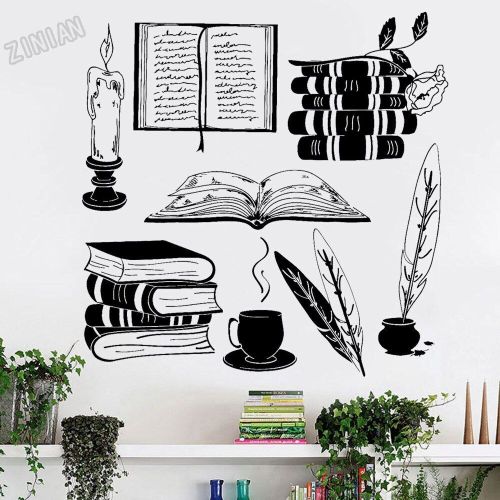 product_image_name-Generic-Autocollant mural vintage en vinyle pour bibliothèque-1