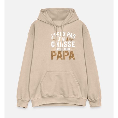 product_image_name-Generic-Chasse Avec mon papa   sur Sweat à capuche bio décontracté fabriqué en UE-1