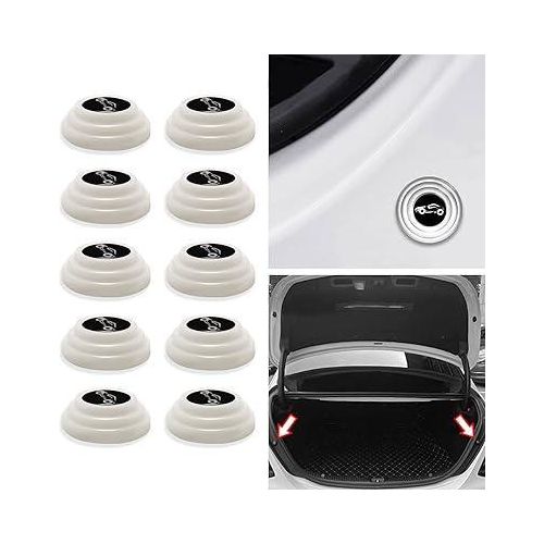 product_image_name-Generic-Autocollant anti-chocs fluorescent pour voiture – 10 pièces –  protection silencieuse des portières, pare-chocs et coffre-2