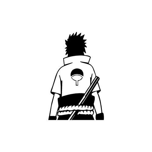 product_image_name-Generic-Autocollant Naruto Sasuke Uchiha Anime Stickers vinyle stick Manga Noir MA 100088-2