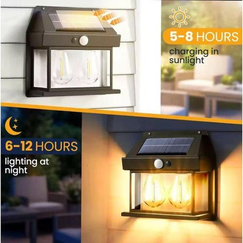 product_image_name-Generic-مصباح جداري شمسي ذكي أسود للاستخدام الخارجي-4