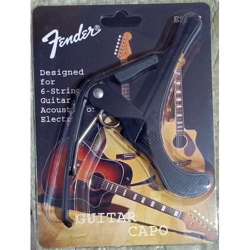Fender ED-03 Capodas guitare électrique et acoustique coleure Noir