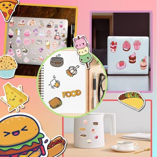 product_image_name-Generic-500PCS Alimentaire Autocollants,Mignon Autocollants pour Bouteilles D'eau Ordinateur Portable Skate-3