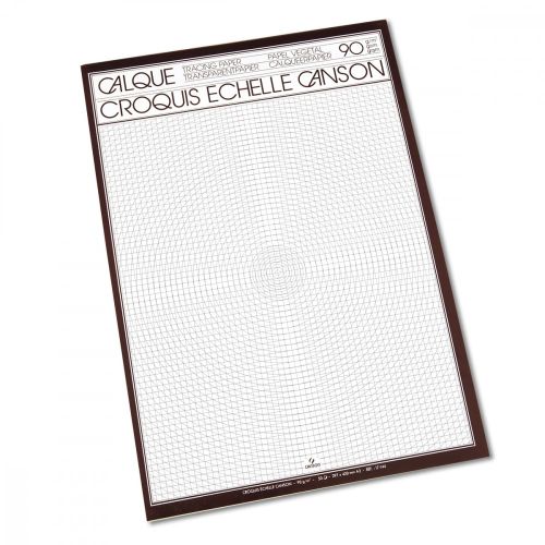 Bloc papier calque A3 90/95 g/m² 297 mm Transparent - 50 Feuilles