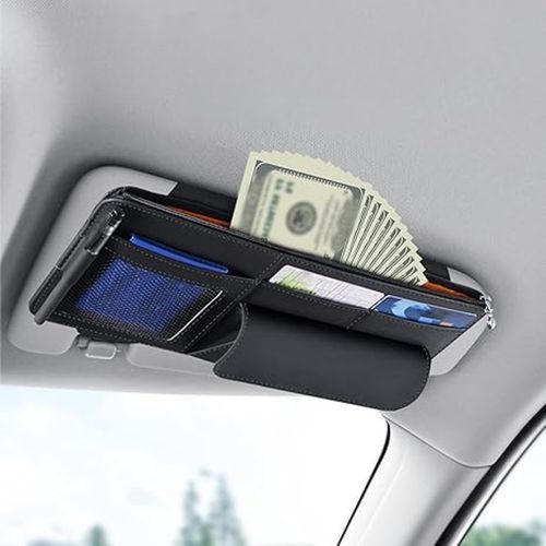 Generic Rangement pour pare-soleil de voiture, pochette pour lunettes,  cartes, documents à prix pas cher