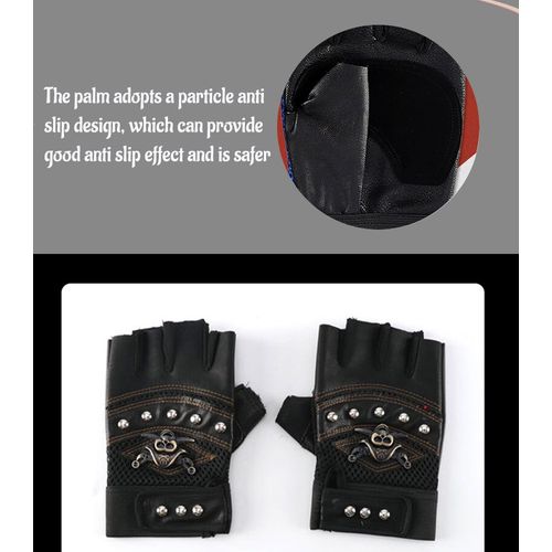product_image_name-Generic-Mitaines en cuir hip hop gants de cyclisme gym plein air-2