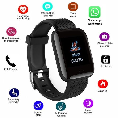 116 plus smart  Bracelet  Bluetooth Smart Watch Montre Connectée, Sport et Sante  - Pour Android iOS