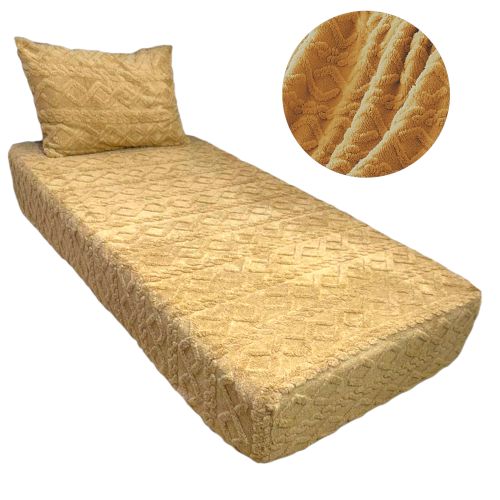 product_image_name-Generic-Drap housse Jacquard En Velours  D'hiver + 1 Taies D'oreiller -1