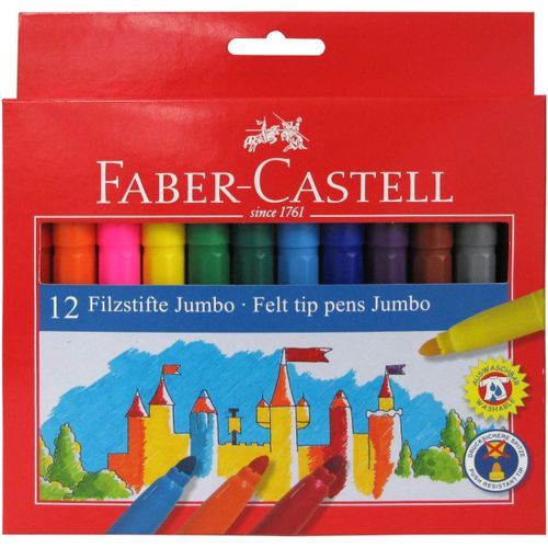 Faber castell Boite de 12 Feutres Jumbo à prix pas cher