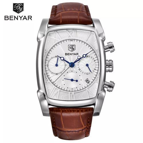 product_image_name-Benyar-montre en cuir pour homme, chronographe, marque de luxe-1